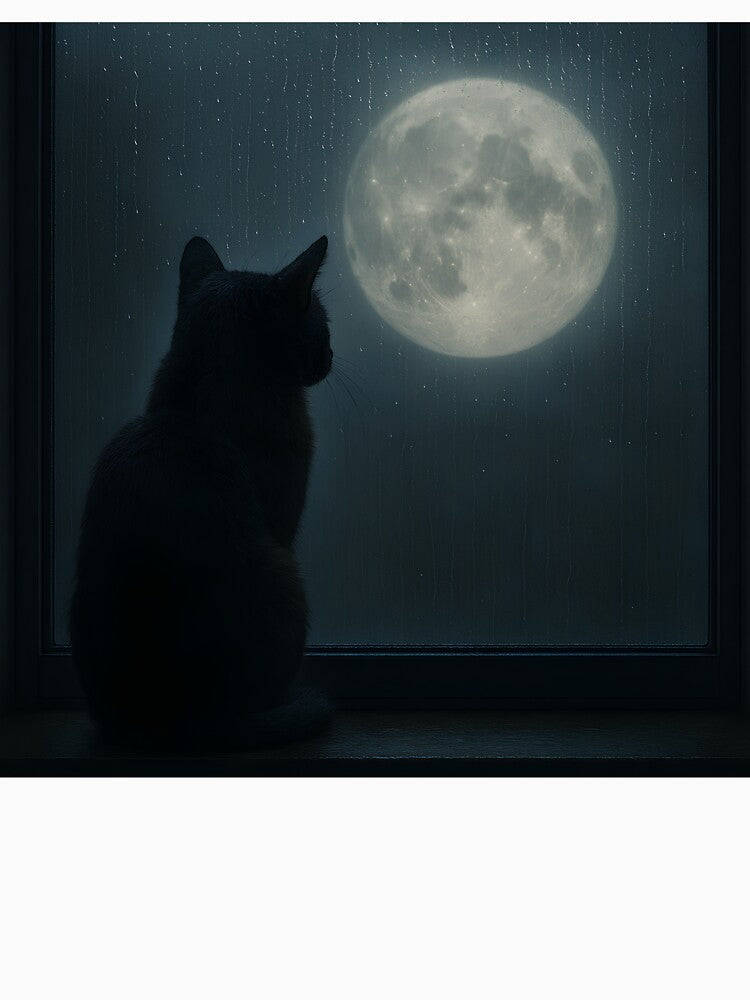 Cat Looking at The Moon by cool-designz1