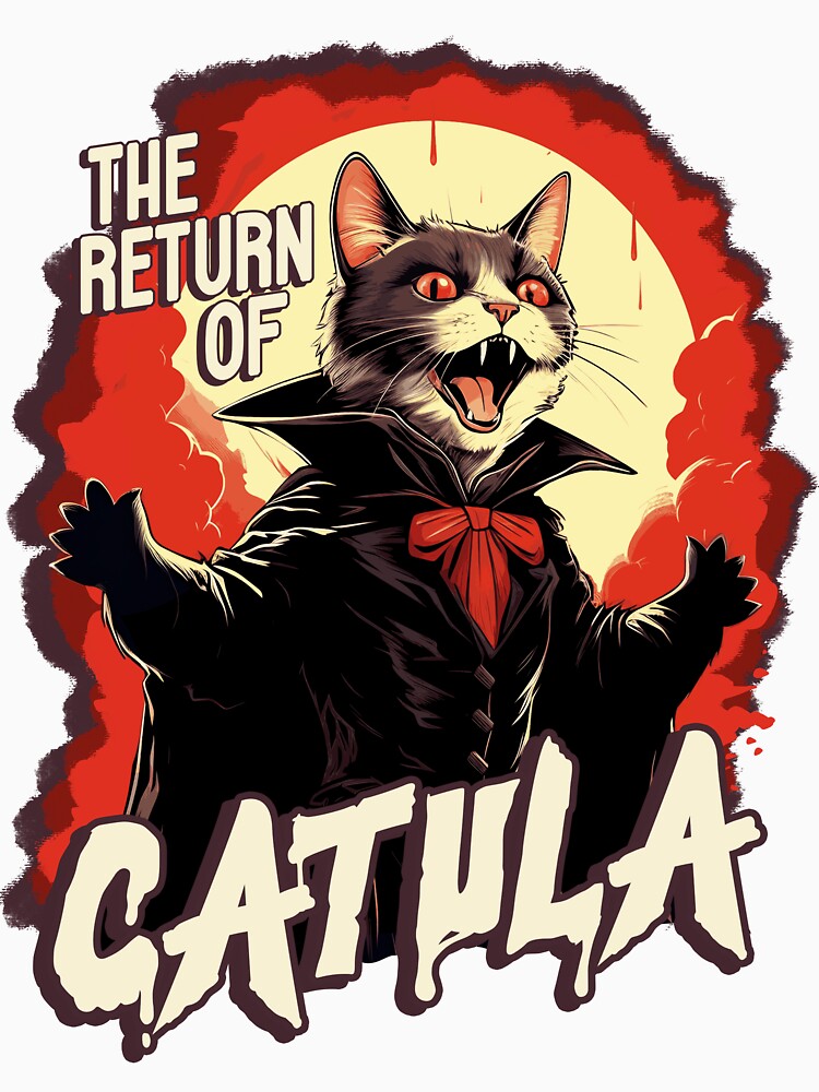 Catula The Vampire Cat Dracula Halloween by WhiskerTailCo