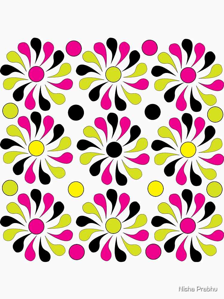 Decorative Colorful Fall Leaf Pattern by Nisha Prabhu