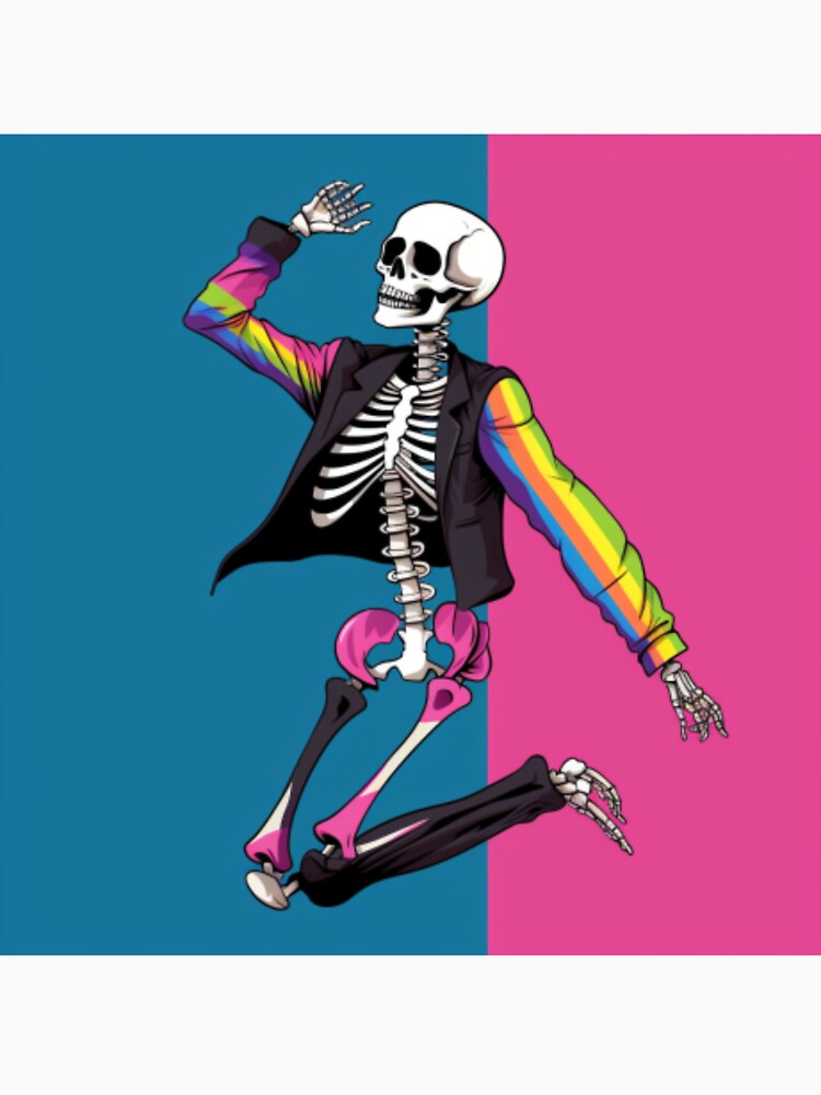 dancing skeleton rainbow iPhone case by TEEJAMBOREE