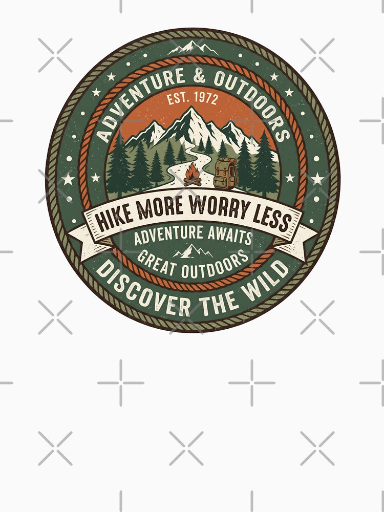 Hike More Worry Less - Discover The Wild by RetroTrailCo
