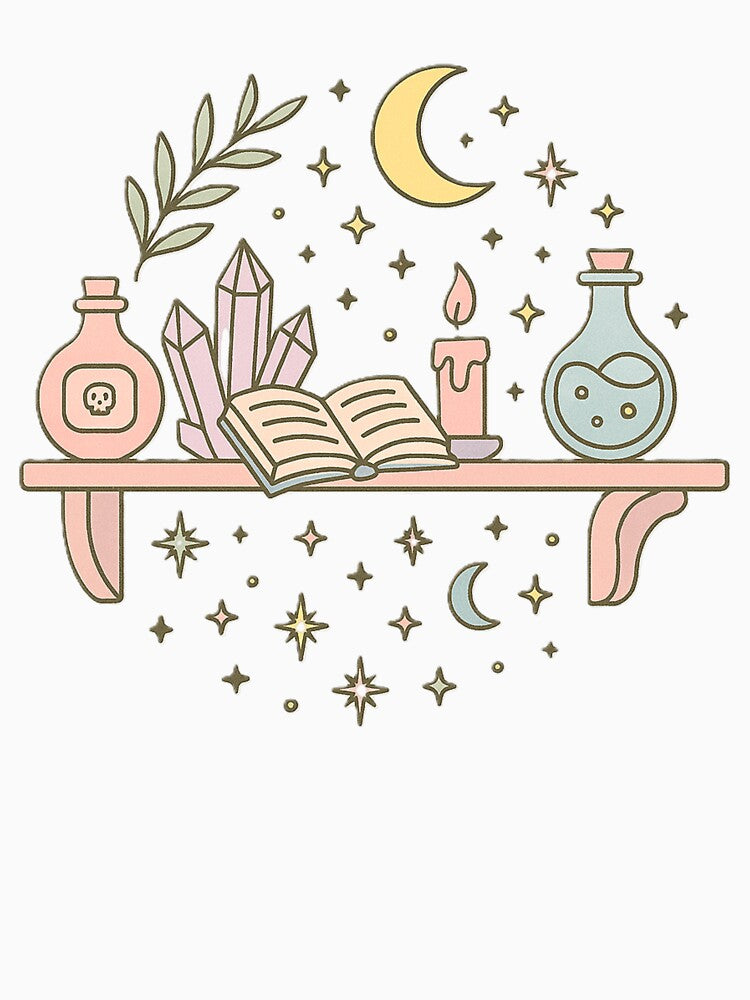 Magical pastel shelf by The Cozy Cauldron