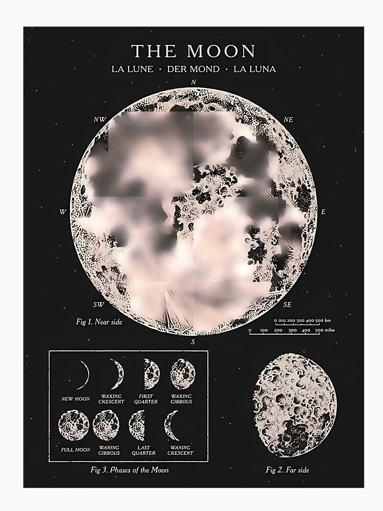 Moon Phases Vintage Poster by teheroa