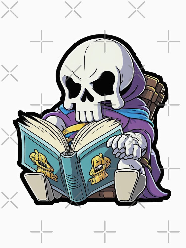 Sticker Skeleton reading by xhemojashari