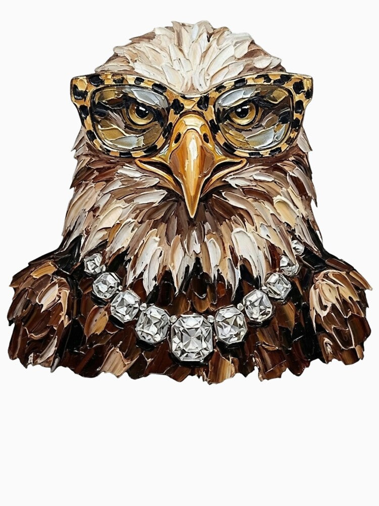Cool Glam Bald Eagle Leopard Sunglasses Print by HubShirt