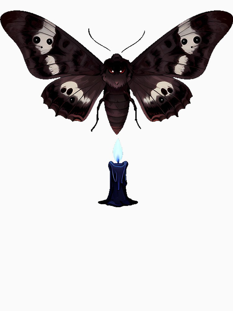 Gothic Moth with Candle Flame by IllumeInk