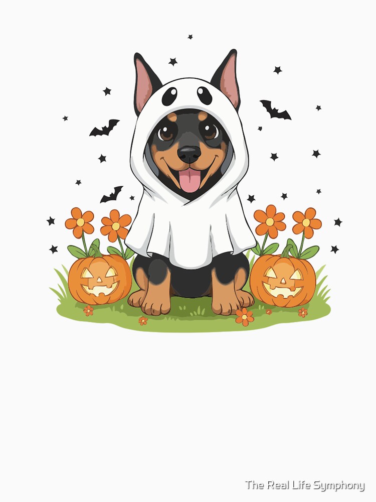 Doberman Pinscher Puppy Ghost – Cute Halloween Dog Costume by The Real Life Symphony