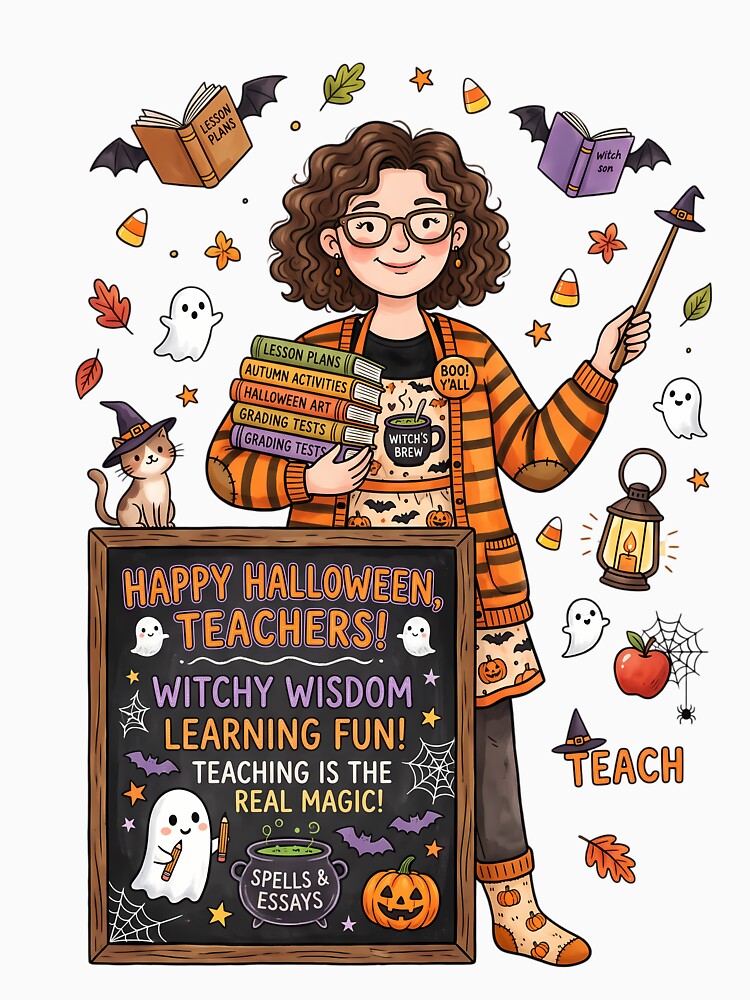 Teaching is the Real Magic Cute Halloween Teacher by DarkOriginArts