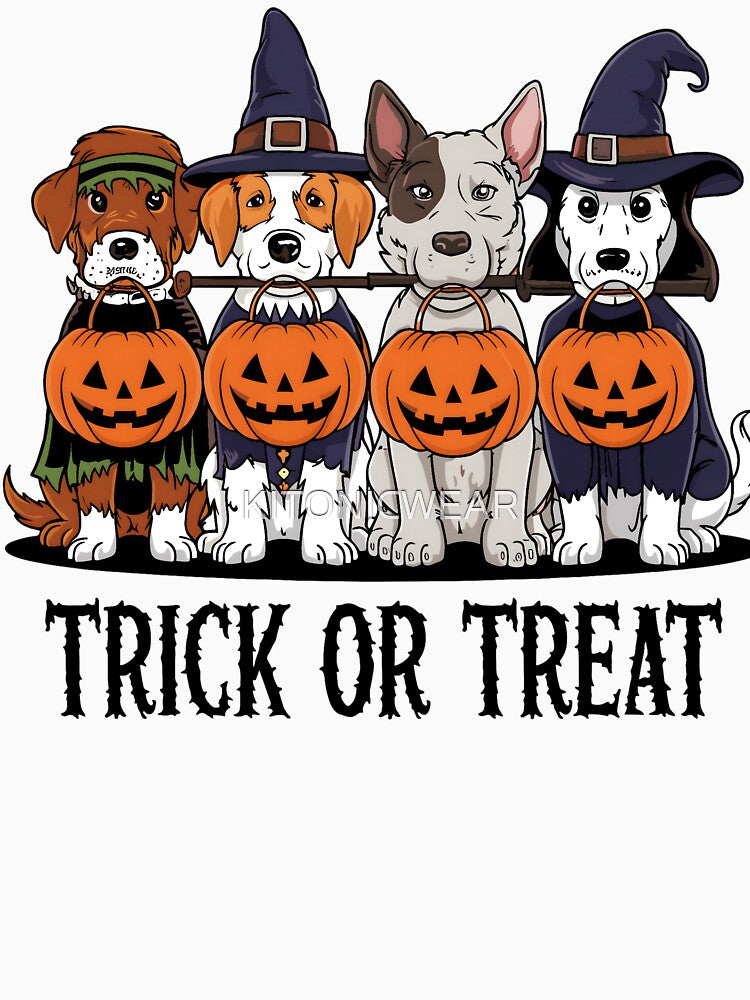 Halloween Dog Trick Or Treat by KitonicTees