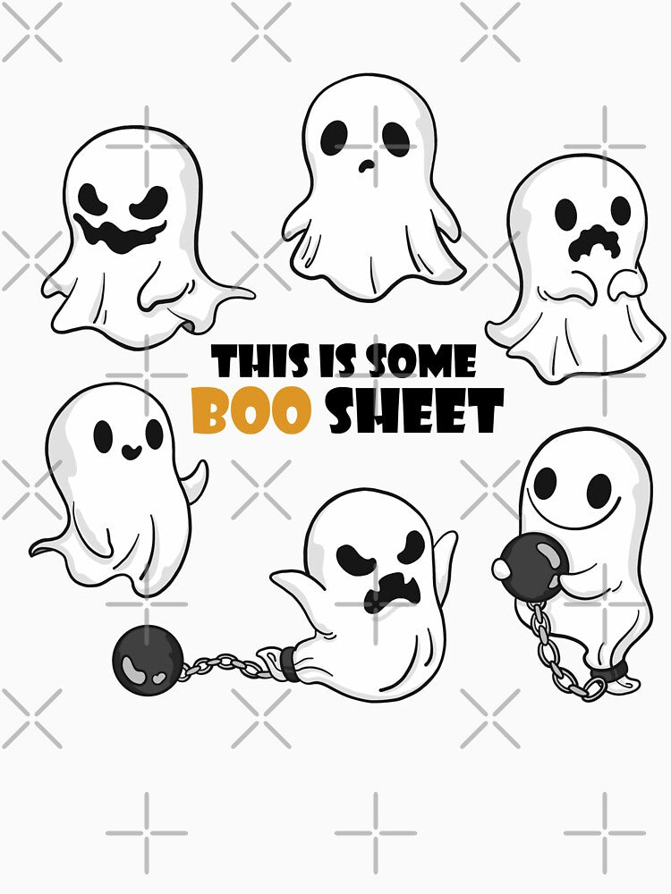 This Is Some Boo Sheet Ghost Cute Boo Ghost Halloween Cat Spooky by Mayalogo