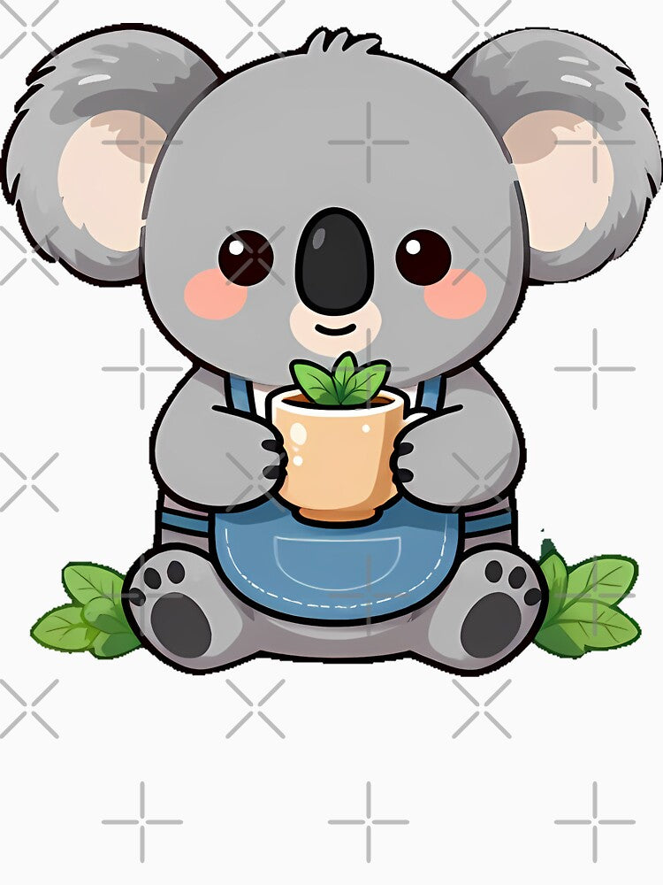 Cute Koala Barista with Eucalyptus Herbal Tea Icon by pumsquare