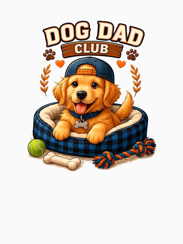 Dog Dad Club – Funny Dog Lover Design for Proud Pet Fathers by ArtWaveStudio8