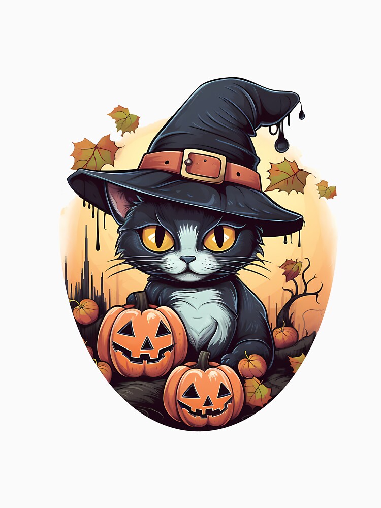 Cute Cat and pumpkins - Halloween by Vansky-Art