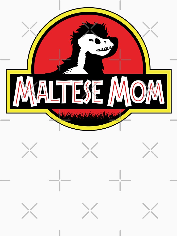 (For Bright Background) Jurassic Maltese Mom by More Cute Dogs