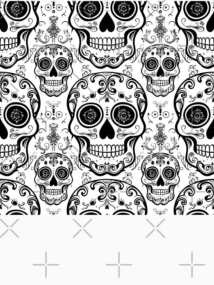 sugar skulls seamless background canvas pattern by dcrc