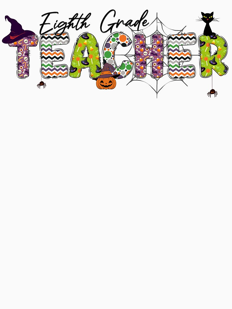 Eighth Grade Teacher Cute Halloween by NoonMoonApparel