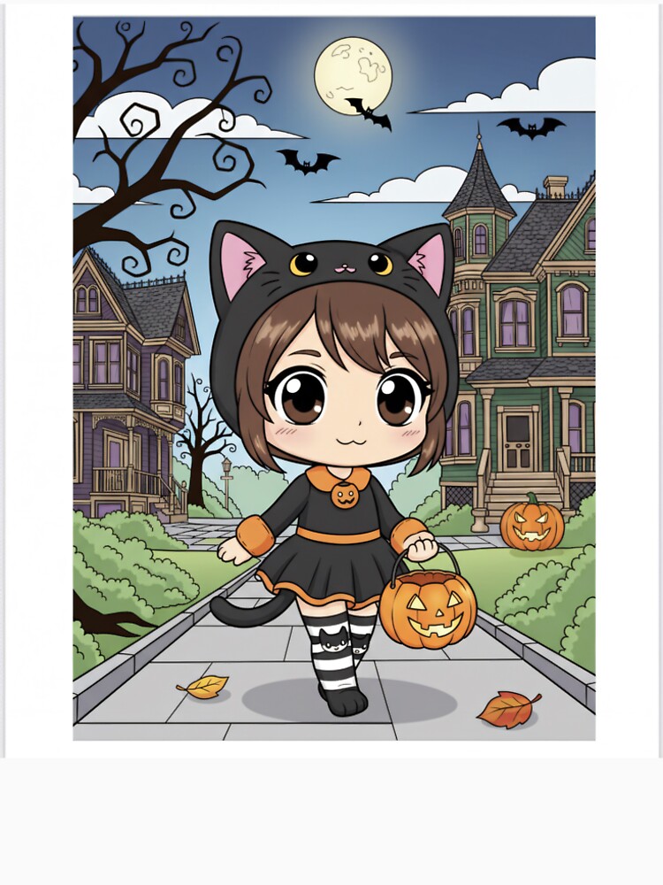 Chibi Kitty Halloween by Dancosta40