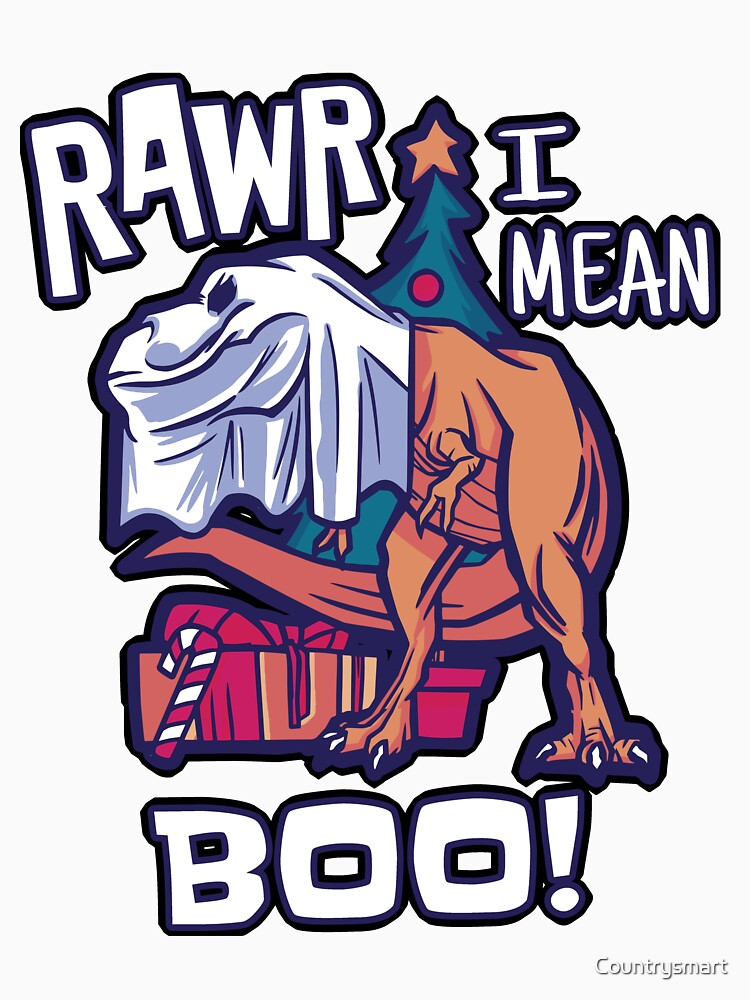 Rawr I Mean Boo T Rex Christmas Lazy Halloween Costume Girls Boys Women Men by Countrysmart
