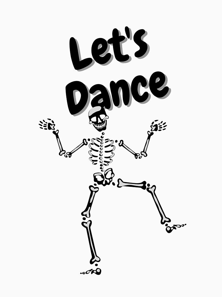 Fun Dancing Halloween Skeleton Black by SleepyTimeTales