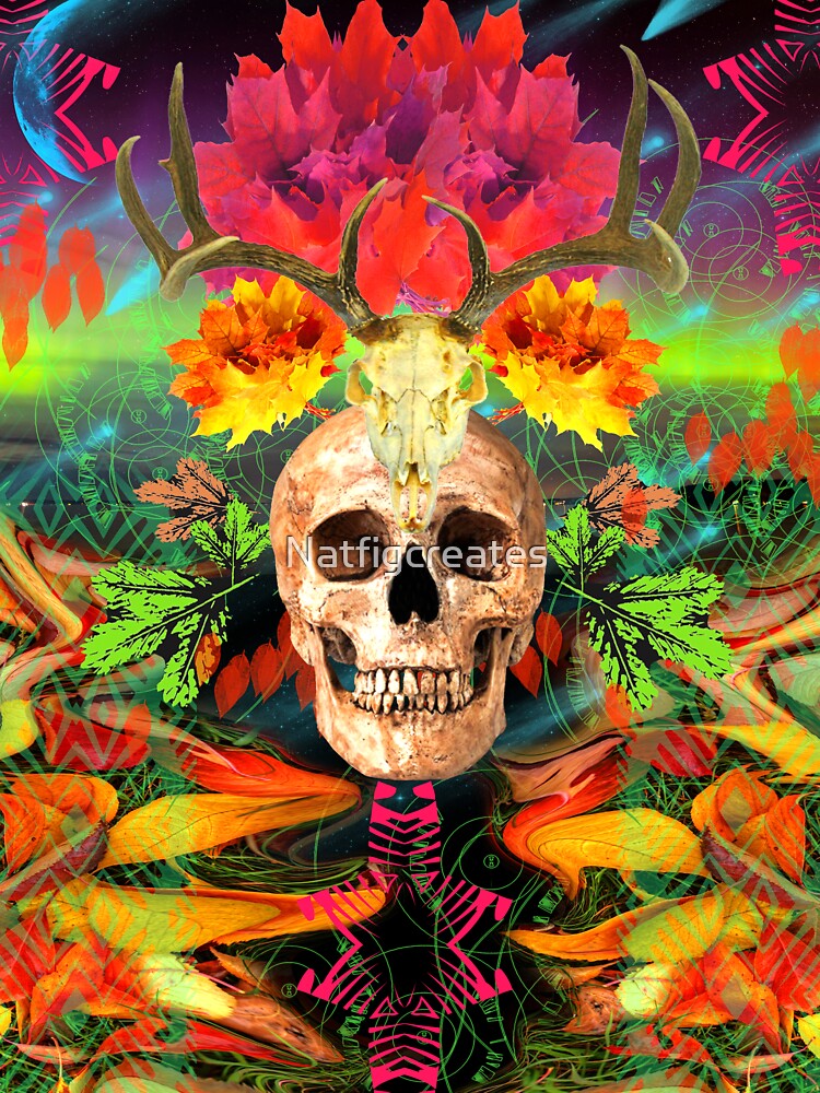 Harvest Skull 5 by Discordant Dreams Art