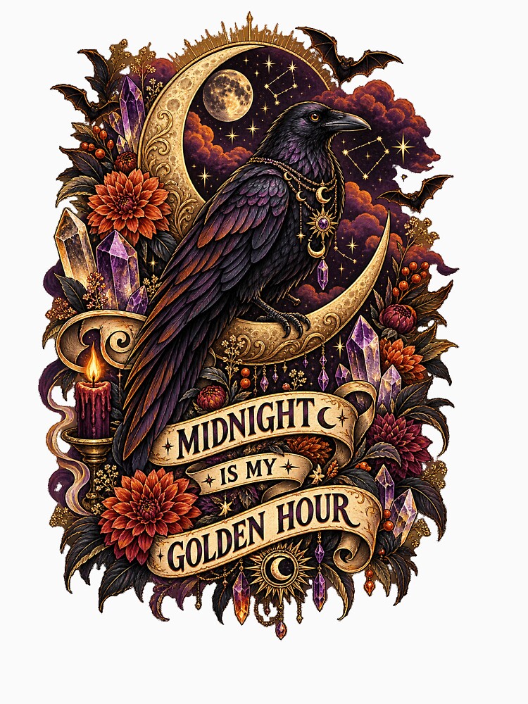 Midnight Is My Golden Hour Celestial Raven by KireVeronica