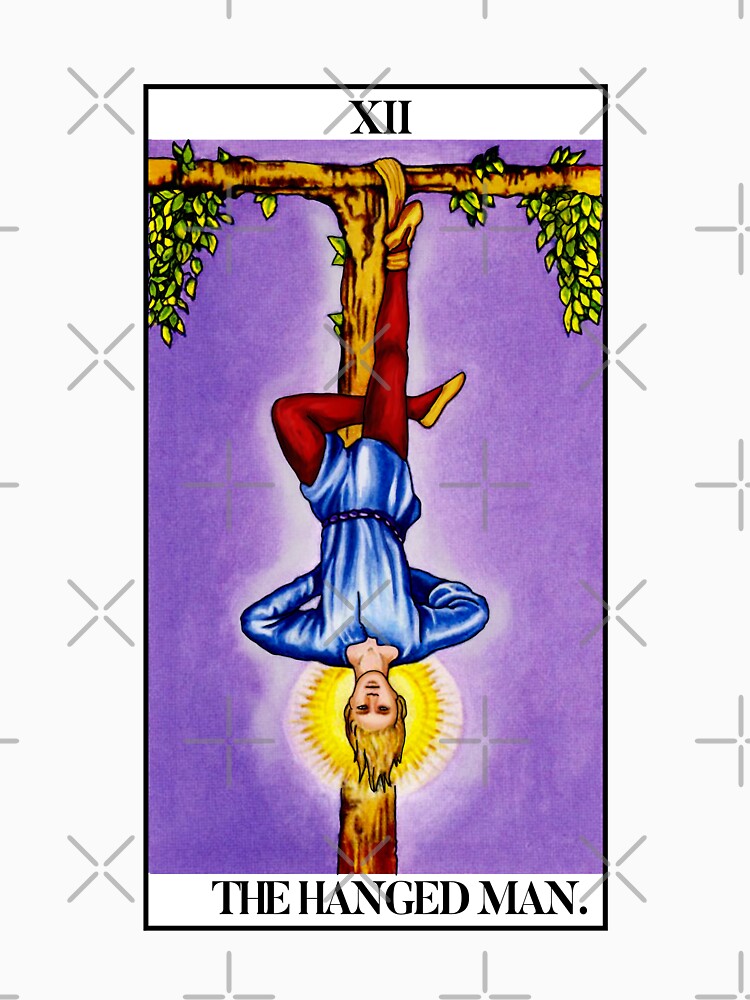 The Hanged Man Tarot Card T Shirt- Major Arcana Tarot Card by TeeARTHY
