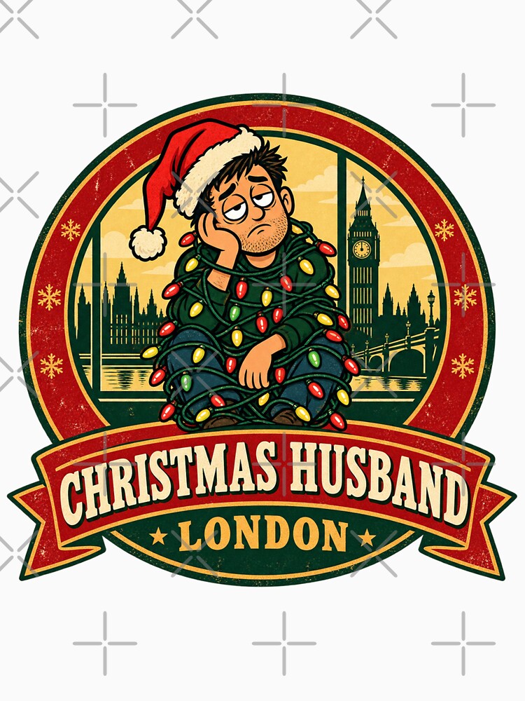 Christmas Husband London Shirt – Funny Retro Holiday Badge Design by Globalcitytees