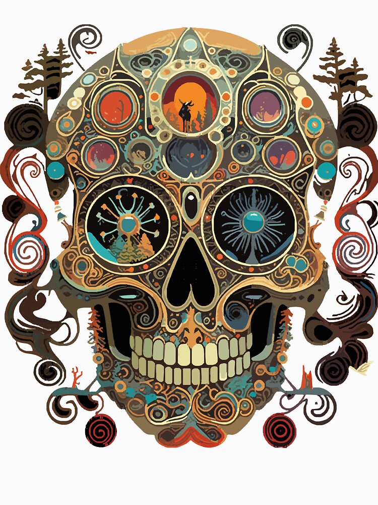 Boho Sugar Skull by dulcefrishman