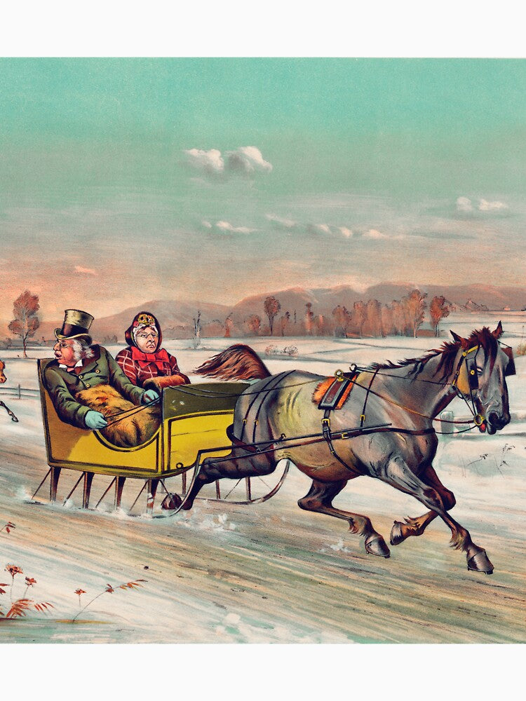 "Waking up the old mare" Chromolithograph (ca. 1881) by Currier & Ives by Designedbysm