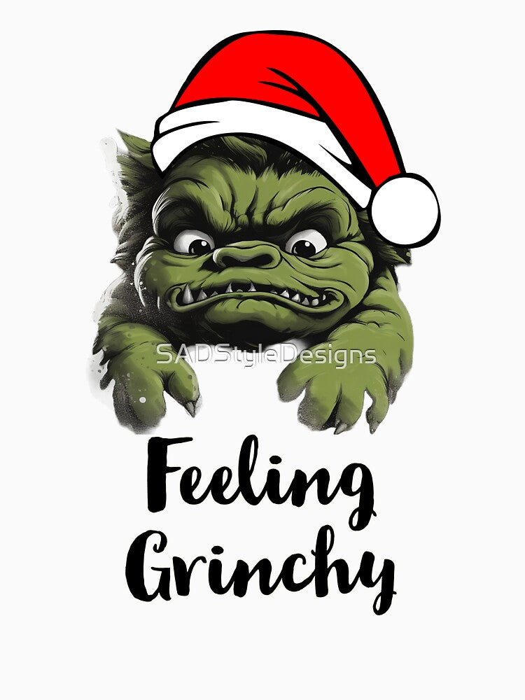 Cute Green Troll Christmas Xmas 'Feeling grinchy' by SADStyleDesigns