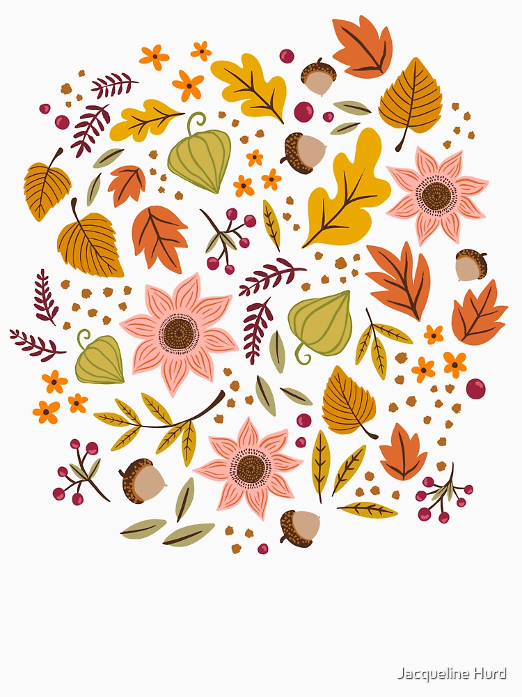 Autumn Floral, Dark by Jacqueline Hurd