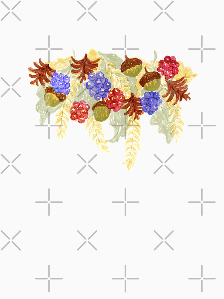 Christmas Acorn Flower Berries Pine by Walk-It-Off