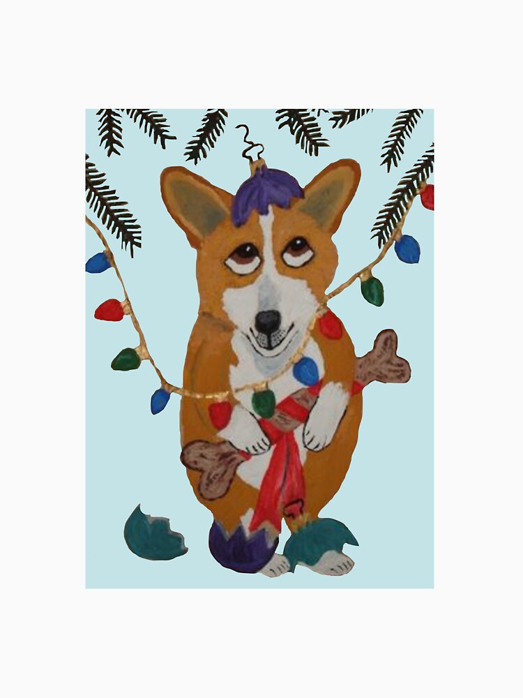 Corgi with Broken Christmas Ornaments by Squirreldumplings
