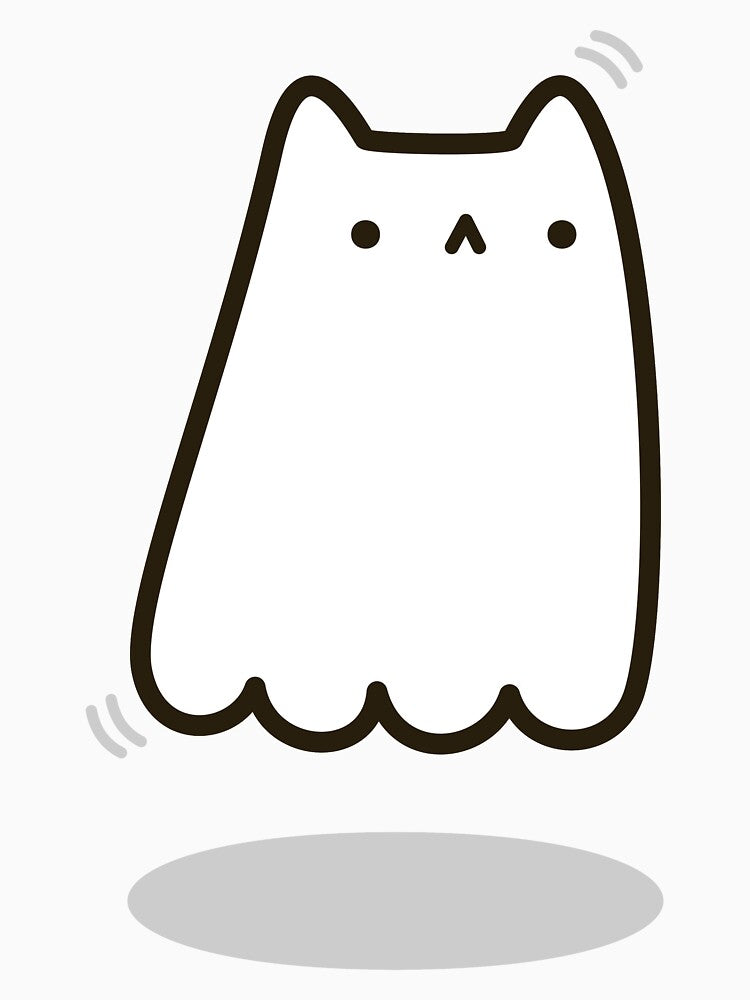 Cute spooky ghost kitty cat by KnuckersHollow
