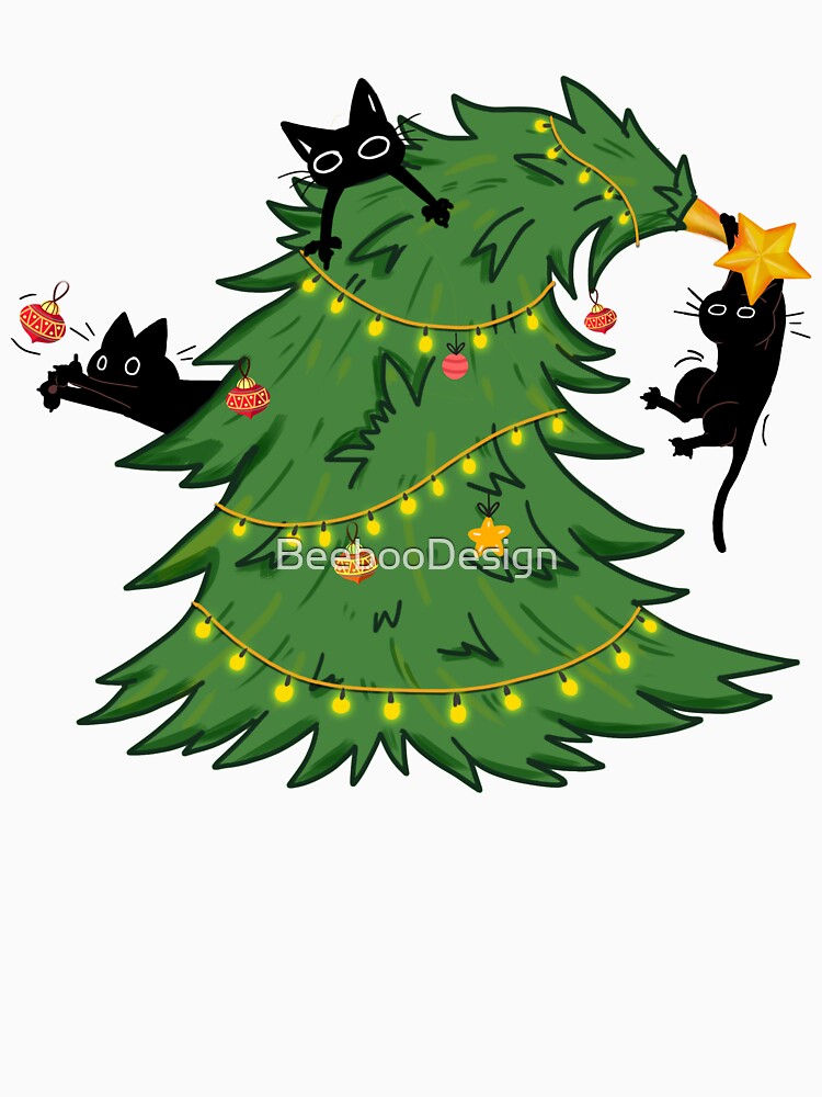 Black Cats funny christmas tree by BeebooDesign