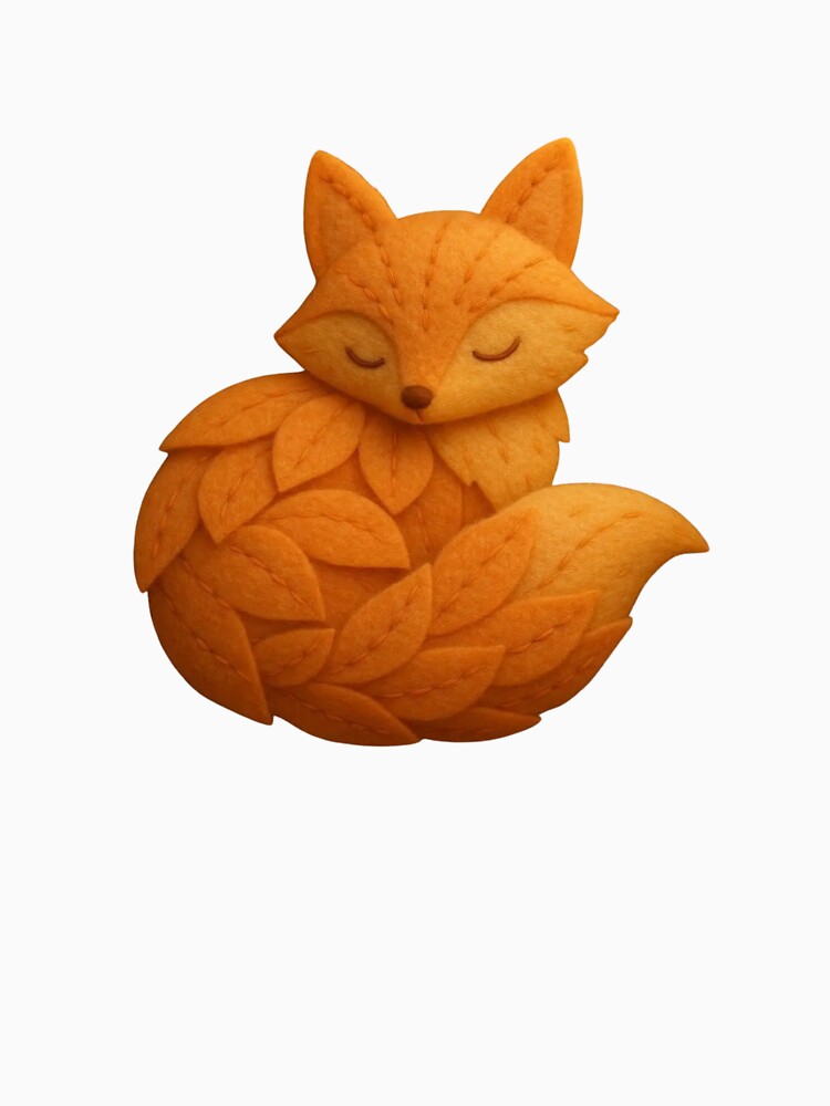 Felt Autumn Leaves Fox | Kawaii Cute Animal Design by maddy017