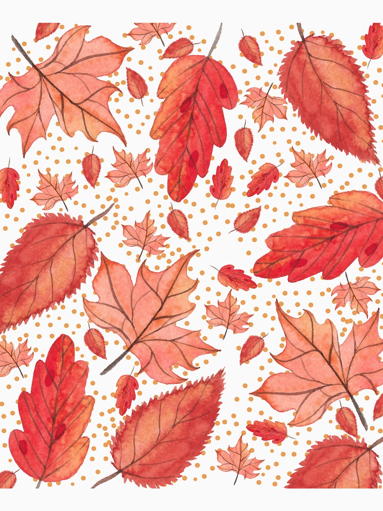 Watercolour Autumn Leaves by sunandsnowglobe