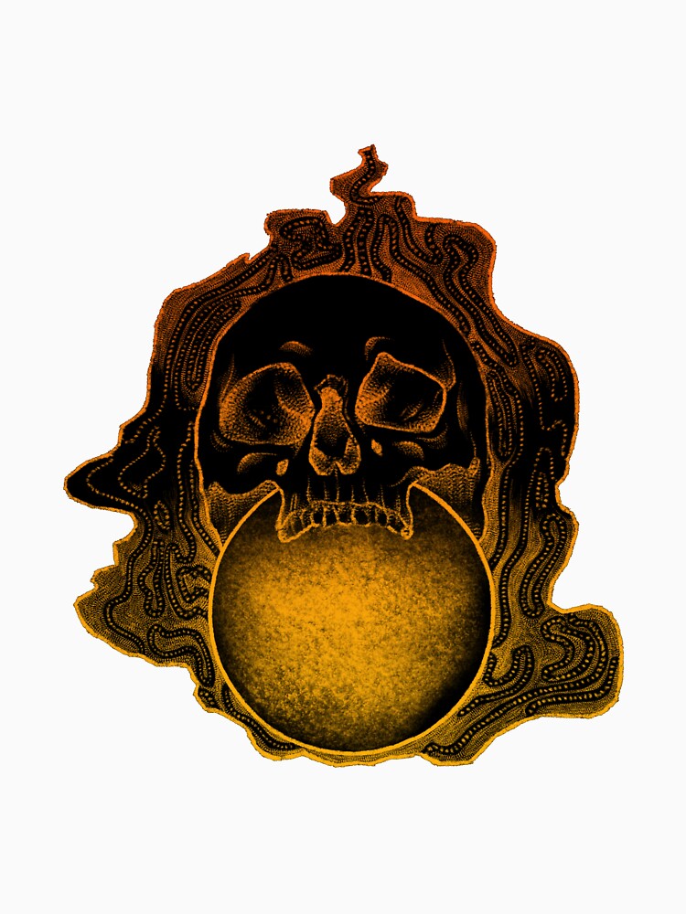 Skull and Crystal Ball (Gold) by Karhardy
