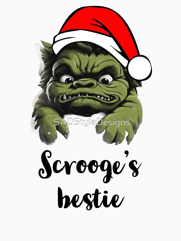 Cute Green Troll Christmas Xmas 'Scrooge's Best' by SADStyleDesigns