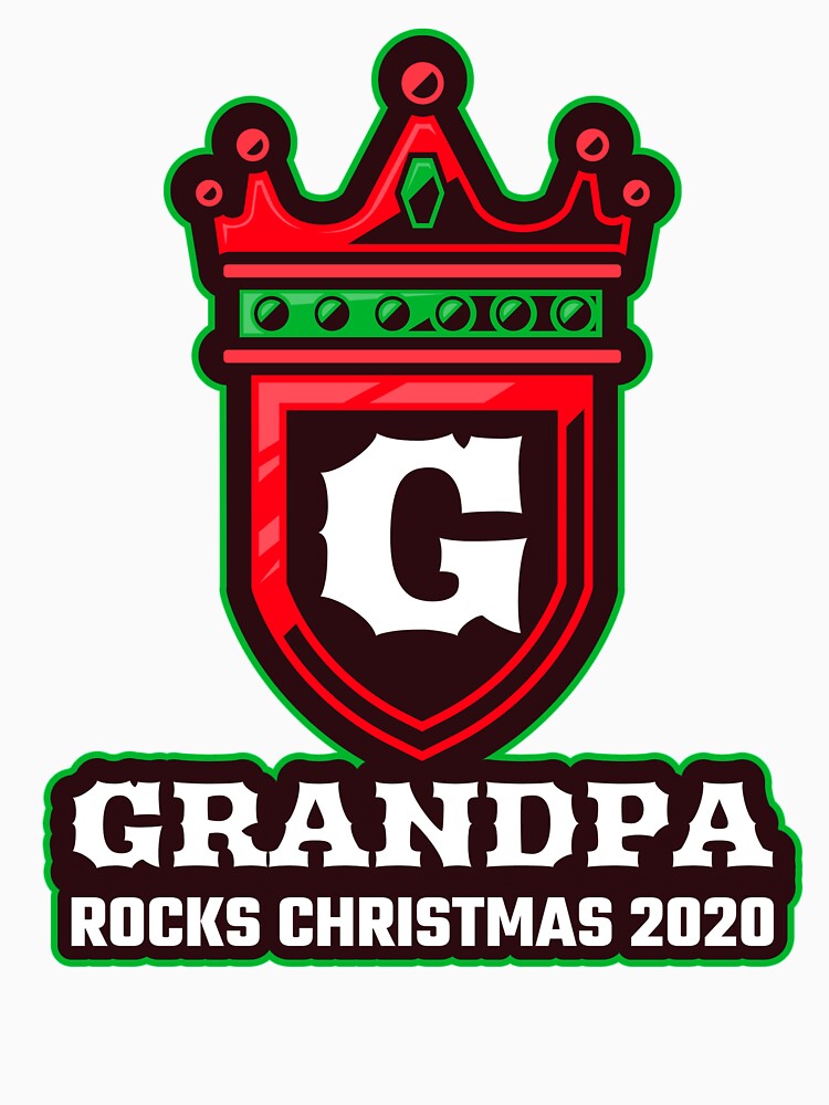 Grandpa Rocks Christmas 2020 Grandparent Christmas Gift and Family Holiday Tshirts2020 by GmolahUnlimited