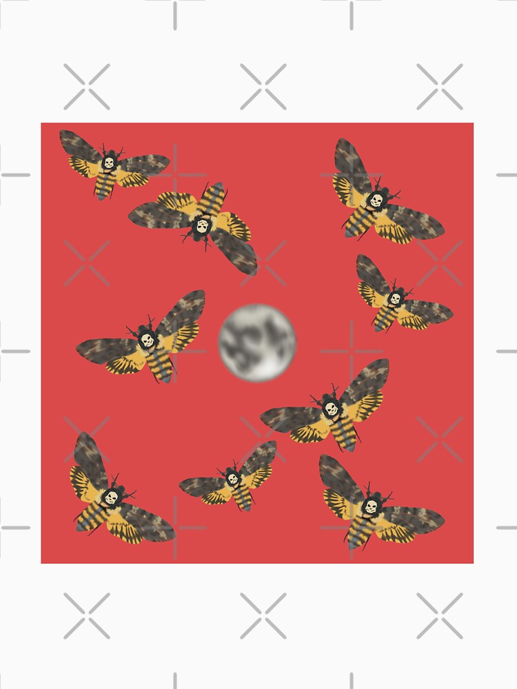 Death's Head Moth and Moons Scarlet by Ashley Gagnon