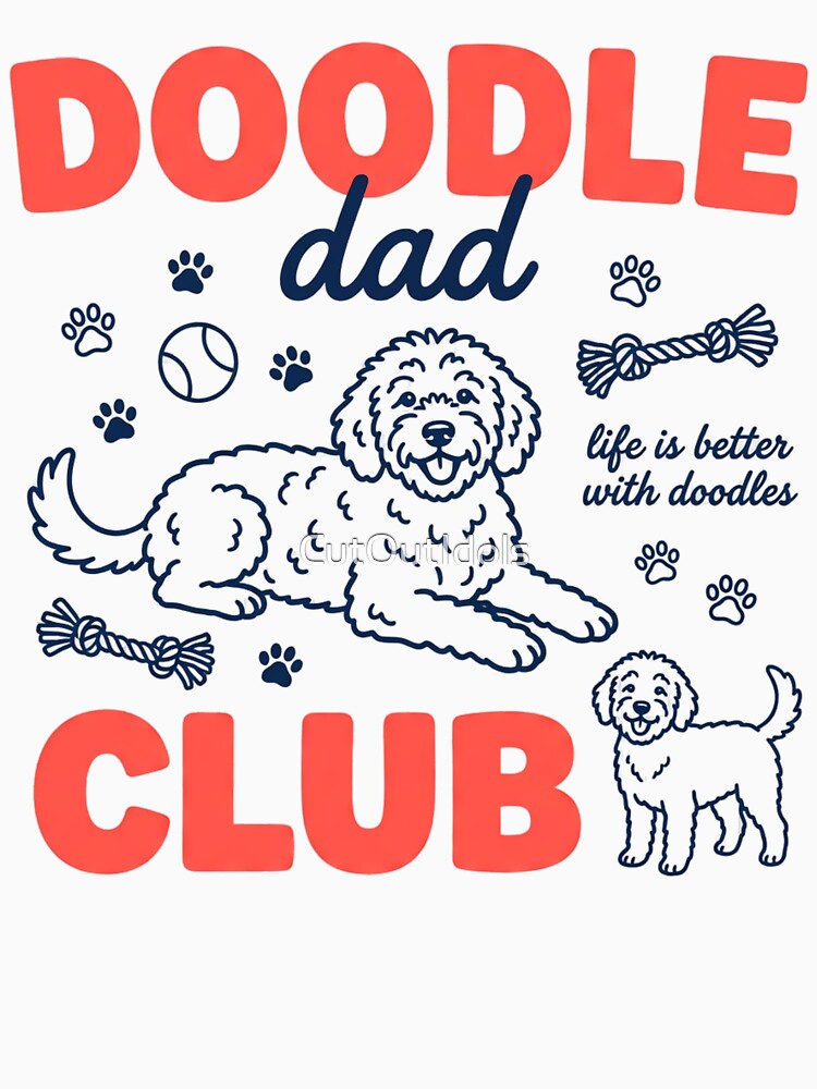 Father's Day - Doodle Dad Club Dog Dad Golden Doodle by CutOutIdols