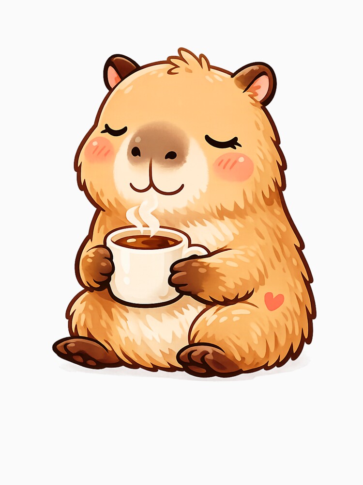 Cute Coffee Capybara by StyleBloomes