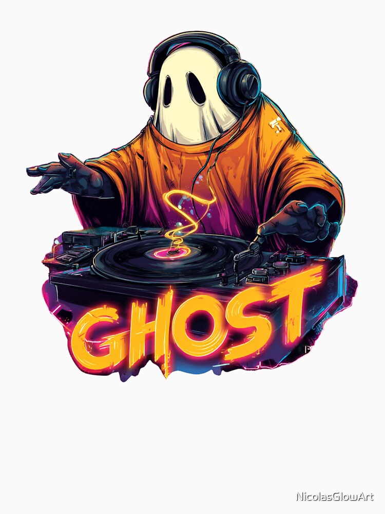 DJ Ghost | T-Shirt by NicolasGlowArt
