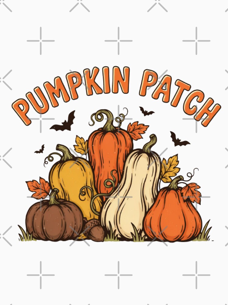 Retro Pumpkin Patch 1970s – Vintage Halloween Harvest Design by Artxotic Studio