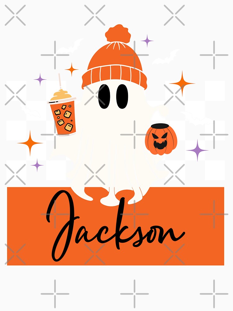 Cute Ghost Named Jackson Personalized Halloween Design by EidosEmporiium