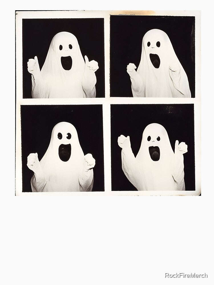 Haunted Ghost Photobooth – Halloween Ghost Friends Creepy Party Art by RockFireMerch