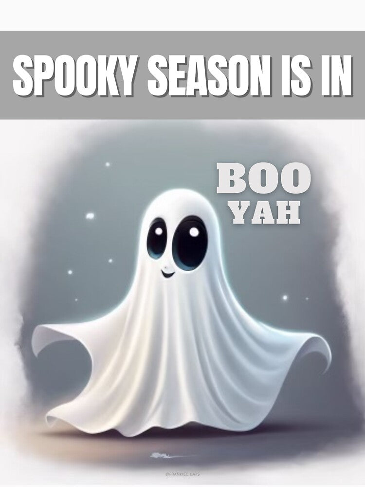 Boo Yah Ghost - Spooky Season is in by a boy and a pug