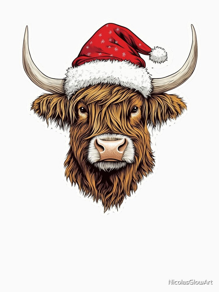 Highland Scotish Cow by NicolasGlowArt