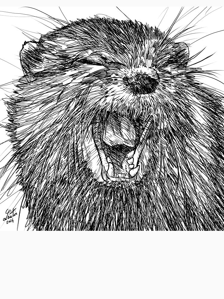 OTTER ink portrait .3 by lautir